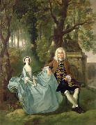 Thomas Gainsborough Portrait of Mr and Mrs Carter of Bullingdon House, Bulmer, Essex oil painting on canvas